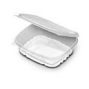 VersaPak PET 7 x 6.3 inch Hinge Container with Flat Lid