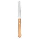 8.5 inch 13/0 Stainless Steel Round Tip Steak Knife with Wood Handle