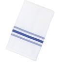 Bistro Spun Poly Napkin with Royal Blue Stripe