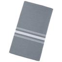 Bistro Dark Grey Stripe Spun Poly Reverse Napkin