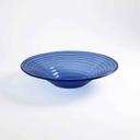 American Metalcraft Glacier Blue Glass Bowl, 14 3/4 x 3 inch Diameter