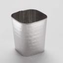American Metalcraft Stainless Steel Square Hammered Fry Cup, 12 Ounce
