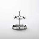 American Metalcraft Stainless Steel Two Tier Stand, 7 inch Dia