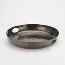 American Metalcraft Black Hammered Aluminum Beverage Tray, 16 inch Dia X 2 3/4 inch Height