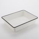 American Metalcraft Melamine Black Rimmed/White Serving Bowl, 131 Ounce