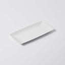 American Metalcraft Rectangular White Melamine Serving Tray, 13 7/8 inch Length