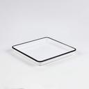 American Metalcraft Black Speckled Rimmed Square White Melamine Bowl, 28 Ounce