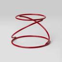 American Metalcraft Contempo Red Wrought Iron Swirl Pizza Stand, 6 1/4 inch Height