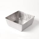 American Metalcraft Hammered Stainless Steel Square Bowl, 146 Ounce Capacity