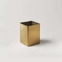 American Metalcraft Stainless Steel Satin Finish Gold Square Sugar Packet Holder, 2 inch Square X 2-3/4 inch Height