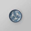 American Metalcraft Isabella Collection Melamine Blue and White Plate, 6-1/2 inch Dia X 5/8 inch Height