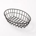 American Metalcraft Black Oval Wire Grid Basket, 9 inch Length x 6 inch Width x 2-1/2 inch Height