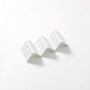 American Metalcraft White Faux Slate Melamine Taco Holder 2 or 3 Compartment Taco Holder, 8 x 3 x 2 inch