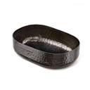 American Metalcraft Hammered Aluminum Black Oval Bowl, 48 Ounce Capacity