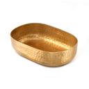American Metalcraft Hammered Aluminum Gold Oval Bowl, 48 Ounce Capacity