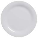 American Metalcraft Jane Collection White Melamine Wide Rim Plate, 10-1/2 inch Dia X 3/4 inch Height