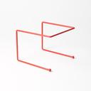 American Metalcraft Red Square Rubberized Universal Stand, 12 x 12 x 7 inch