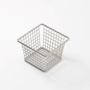 American Metalcraft Stainless Steel Square Mini Snack Basket without Handle, 4 inch Length x 4 inch Width x 3 inch Height