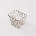 American Metalcraft Stainless Steel Rectangular Mini Snack Basket without Handle, 4-1/8 inch Length x 3-3/8 inch Width x 3 inch Height