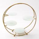 American Metalcraft Gold Round Four Tier Stand, 21 1/8 x 6 5/8 x 21 3/4 inch