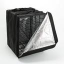 American Metalcraft Black Deluxe Pizza Delivery Bag with Rack, 19 inch Length x 19 inch Width x 27 inch Height