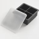 American Metalcraft Black Silicone Cube Ice Mold, 4 1/2 x 4 1/2 x 2 inch