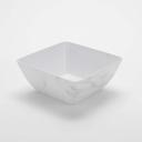 American Metalcraft White Marble Melamine Square Bowl, 127 Ounce