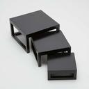 American Metalcraft Black Wood Solid Frame Square 3 Piece Riser Set -- 1 set