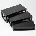 American Metalcraft Black Wood Solid Frame Rectangular 3 Piece Riser Set -- 1 set