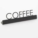 American Metalcraft Black Laser Cut Coffee Sign, 5 x 3/4 x 1 1/4 inch
