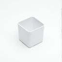 American Metalcraft White Melamine Square Jar, 10 Ounce Capacity