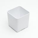 American Metalcraft White Melamine Square Jar, 22 Ounce Capacity
