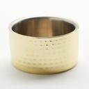 American Metalcraft Stainless Steel Satin Finish Gold Hammered Double Wall Bowl, 17 Ounce