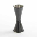 American Metalcraft Black Brushed Stainless Steel Japanese Style Jigger, 1 x 1 1/2 Ounce