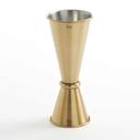 American Metalcraft Gold Brushed Stainless Steel Japanese Style Jigger, 1 x 2 Ounce