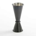 American Metalcraft Black Brushed Stainless Steel Japanese Style Jigger, 1 x 2 Ounce