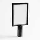 American Metalcraft Black Retractable Barrier System Sign, 8 1/2 x 11 inch