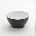 American Metalcraft Black White Round Melamine Noodle Bowl, 50 Ounce