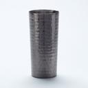 American Metalcraft Black Hammered Stainless Steel Collins Glass, 14 Ounce