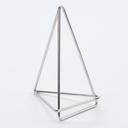 American Metalcraft Silver Geometric Card Holder, 3 1/2 x 2 x 4 inch