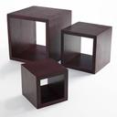 American Metalcraft Wood Riser Set, 5 x 7 x 9 inches-- 1 set