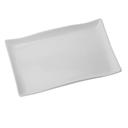 American Metalcraft White Wavy Prestige Ceramic Platter, 21 x 13 1/2 inch