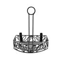 American Metalcraft Semi-Round Leaf Condiment Caddy, 6 1/4 x 8 1/4 x 9 inch