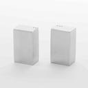 American Metalcraft Stainless Steel Rectangle Salt and Pepper Set, 2 1/2 inch -- 1 set