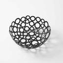 American Metalcraft Ring Design Black Iron Go-Go Basket, 8 inch Diameter