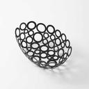 American Metalcraft Ring Design Black Iron Oval Go-Go Basket, 6 x 9 inch