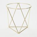 American Metalcraft Gold Geometric Pizza Stand, 7 x 7 inch