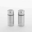 American Metalcraft Stainless Steel Round Salt and Pepper Set, 2.9 inch