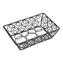 American Metalcraft Black Steel Small Loop D Loop Basket, 9 x 6 x 2 1/2 inch