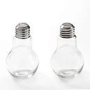 American Metalcraft Clear Glass with Stainless Steel Top Lightbulb Salt and Pepper Shaker Set, 4 Ounce -- 1 set